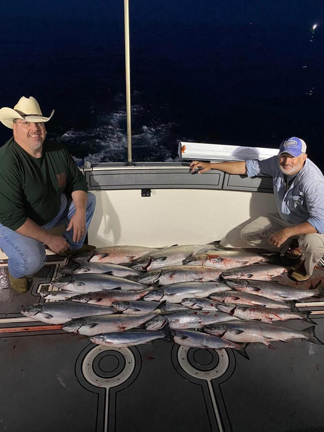 Rainbow trout caught on a Bay Lake Charters trip