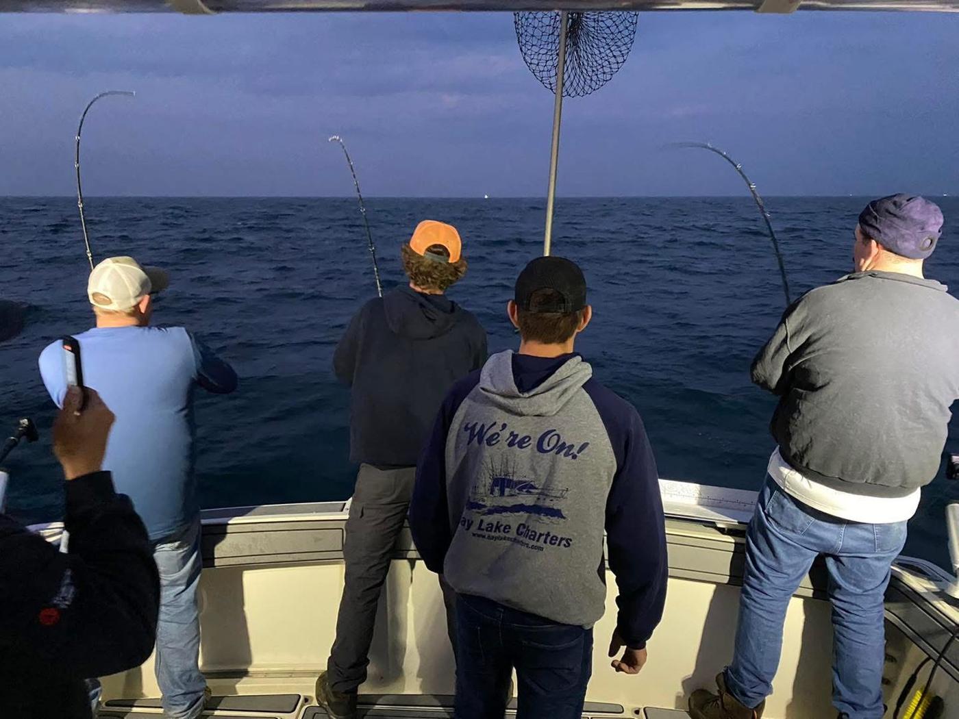 Ice fishing in Door County with Bay Lake Charters