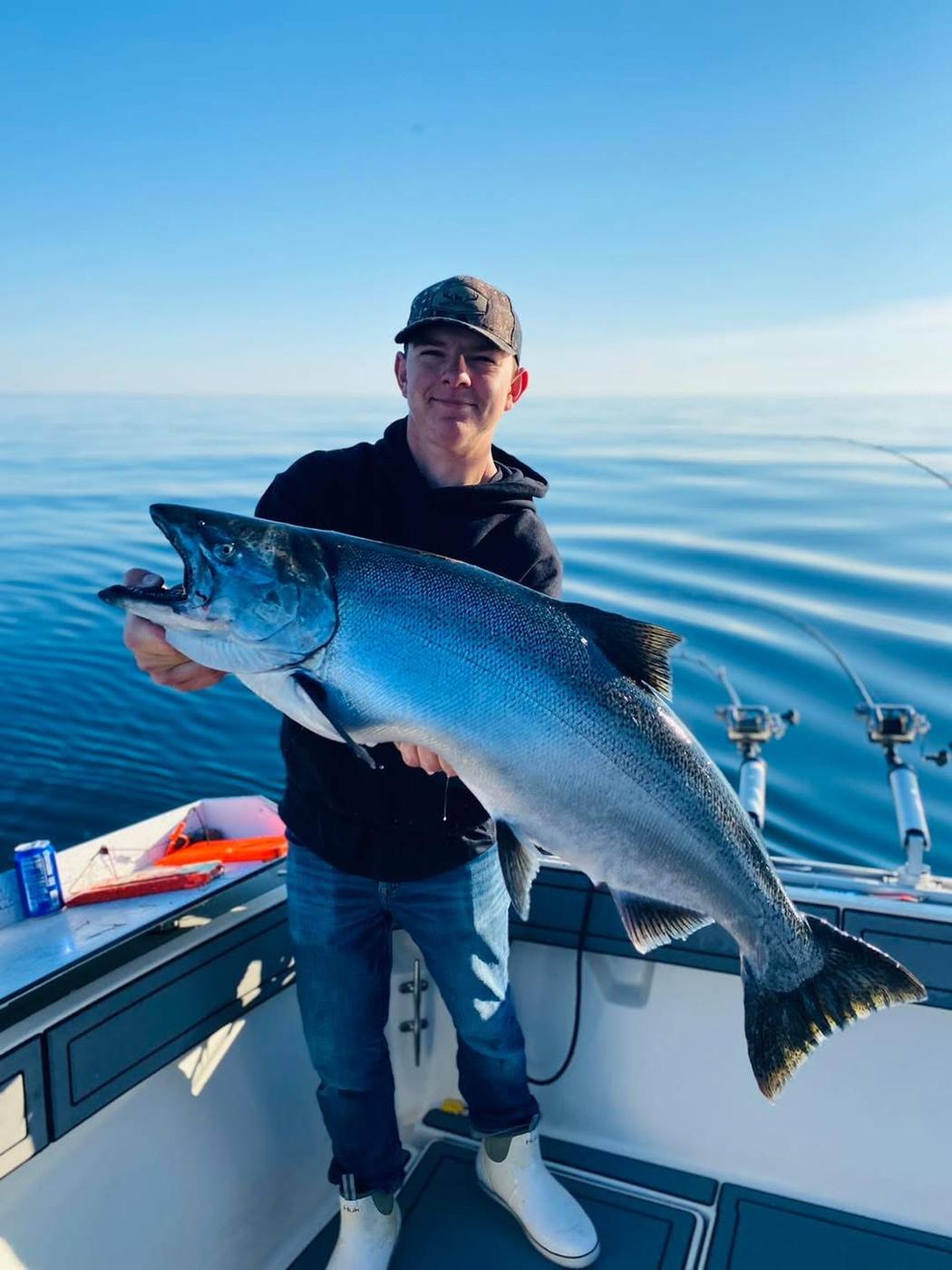 King salmon caught aboard Bay Lake Charters